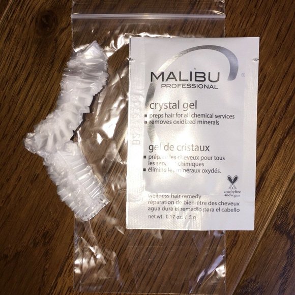 NEW! 2 Malibu C Crystal Gel Treatments + 2 Caps - Picture 2 of 9